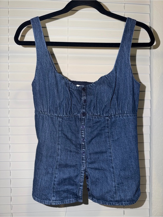 Hollister Tops - Hollister Denim Button-Front Camisole - Blue